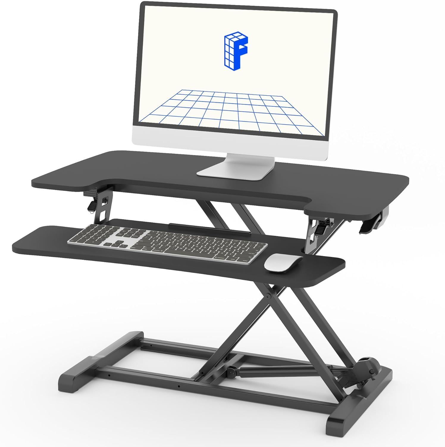 FlexiSpot M7-E Series Desk Riser, 4-3/4" to 19-3/4"H x 31-1/2"W x 16-5/16"D, Black
