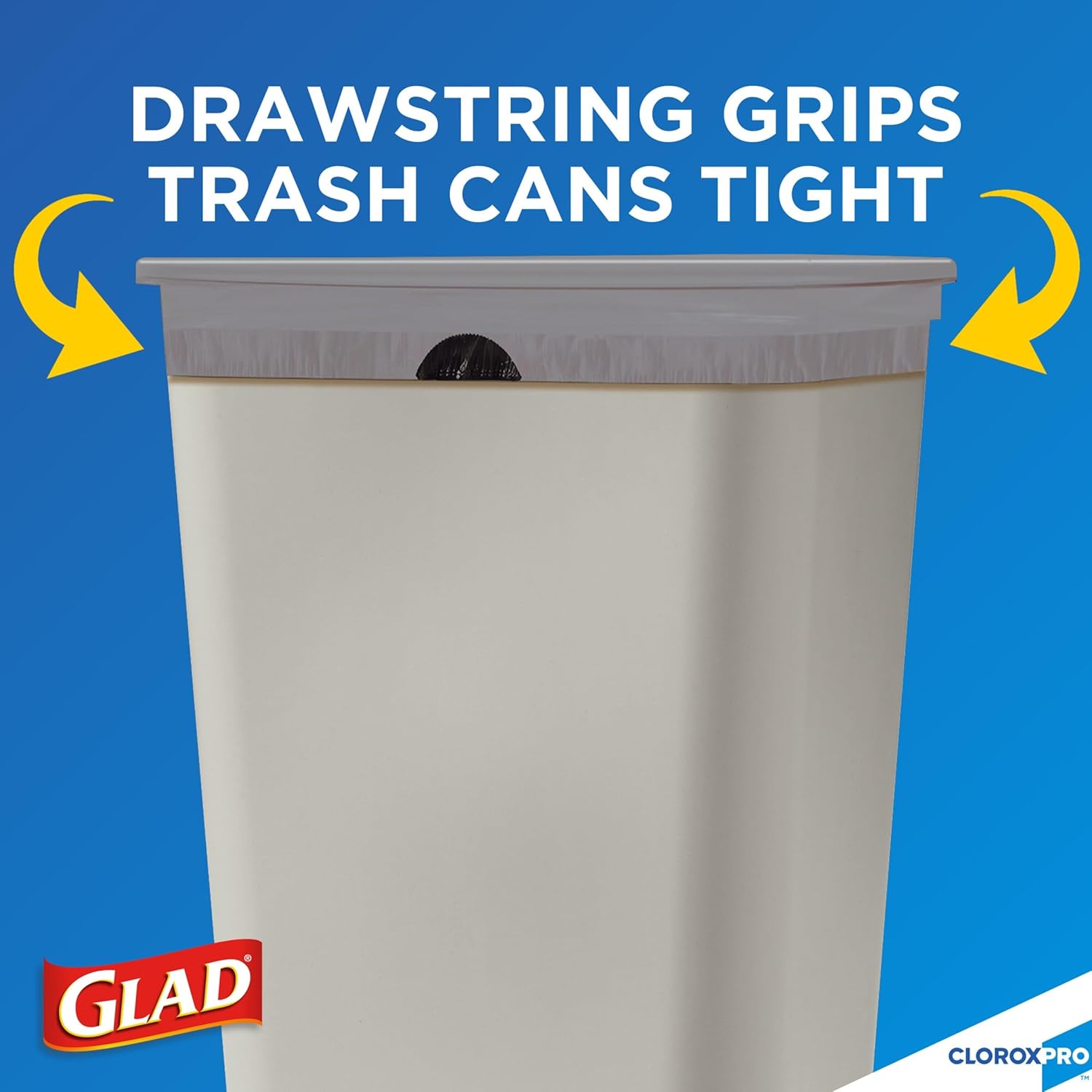 Glad Trash Bags, ForceFlex Tall Kitchen Drawstring Garbage Bags, Clorox 13 Gallon Trash Bags for Tall Trash Can
