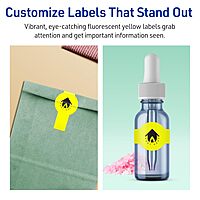 Avery Printable Wraparound Band Labels, Sure Feed Technology, 1.5" x 3.5", Cigar Band Labels, Neon Yellow, Print-to-The-Edge