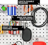 Azar Displays 70-Piece Pegboard Wall Organizer Kit with 13.5" x 22" Panels