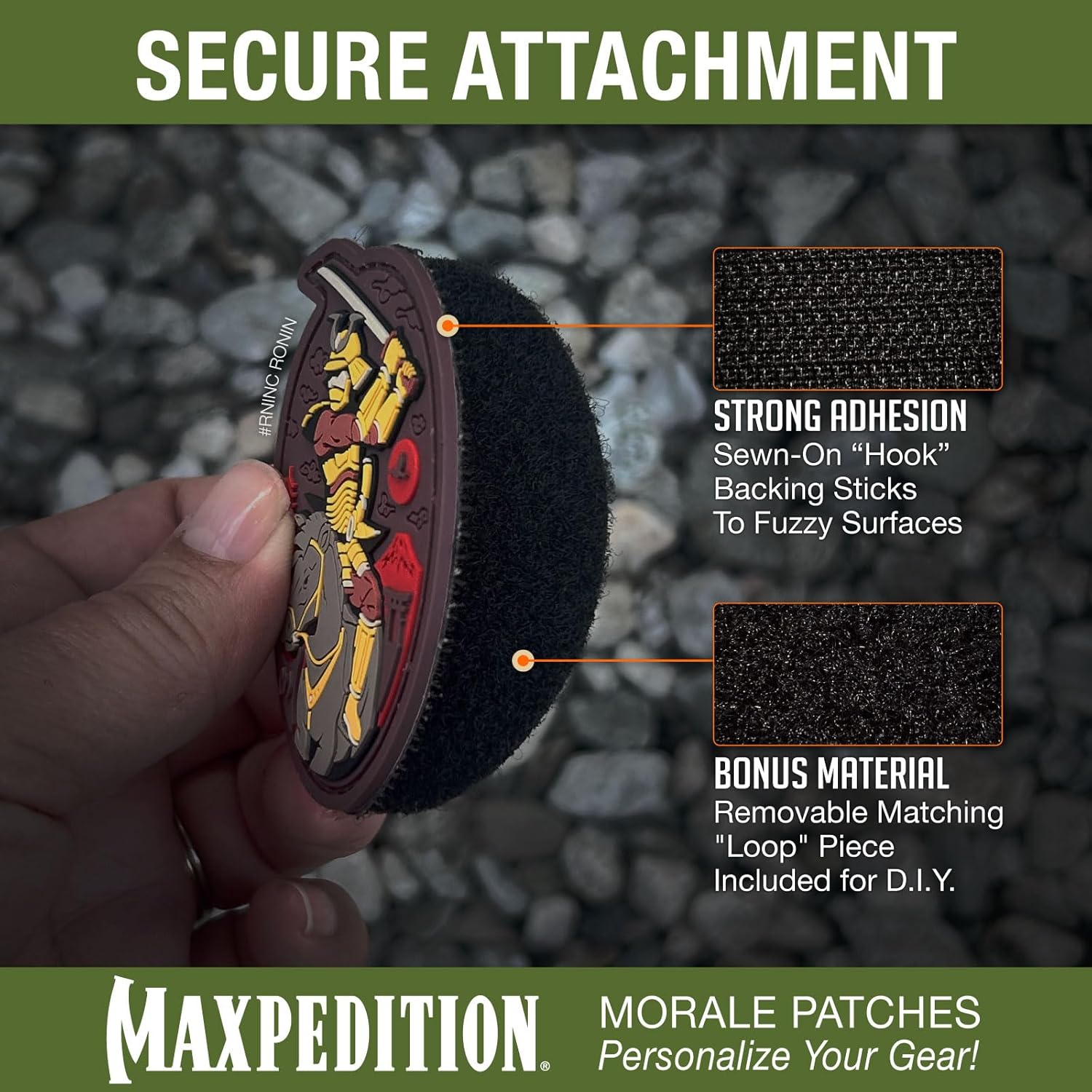 MAXPEDITION Ronin 3D PVC Morale Patch