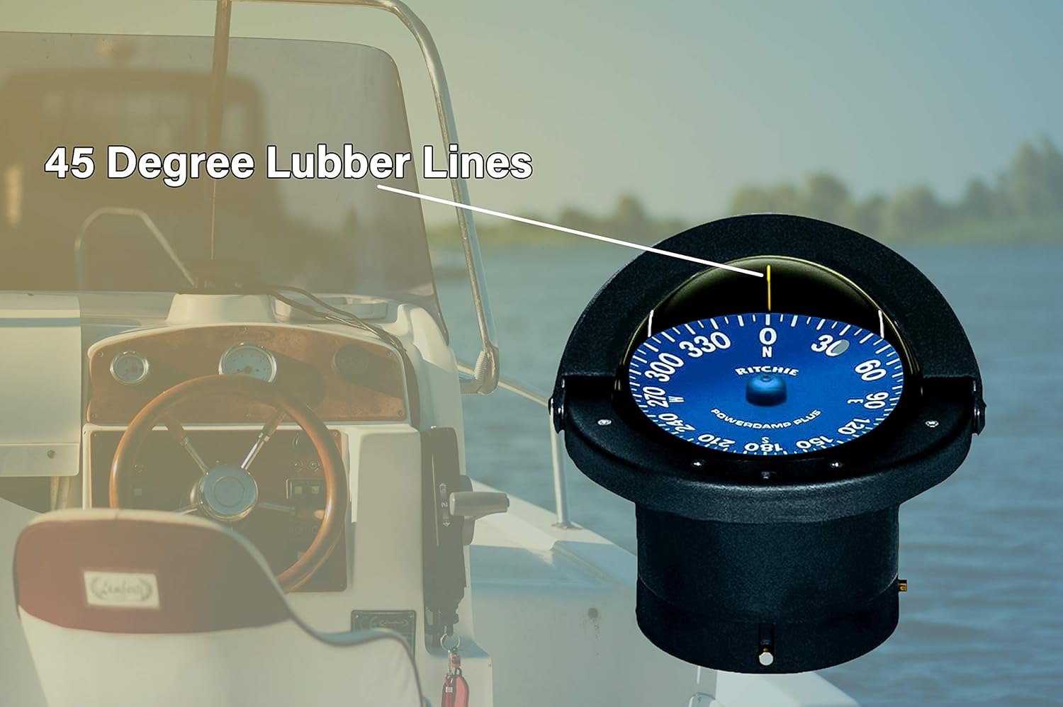 Ritchie SS-2000 SuperSport Compass, Flush Mount, 4.5" Dial, Black