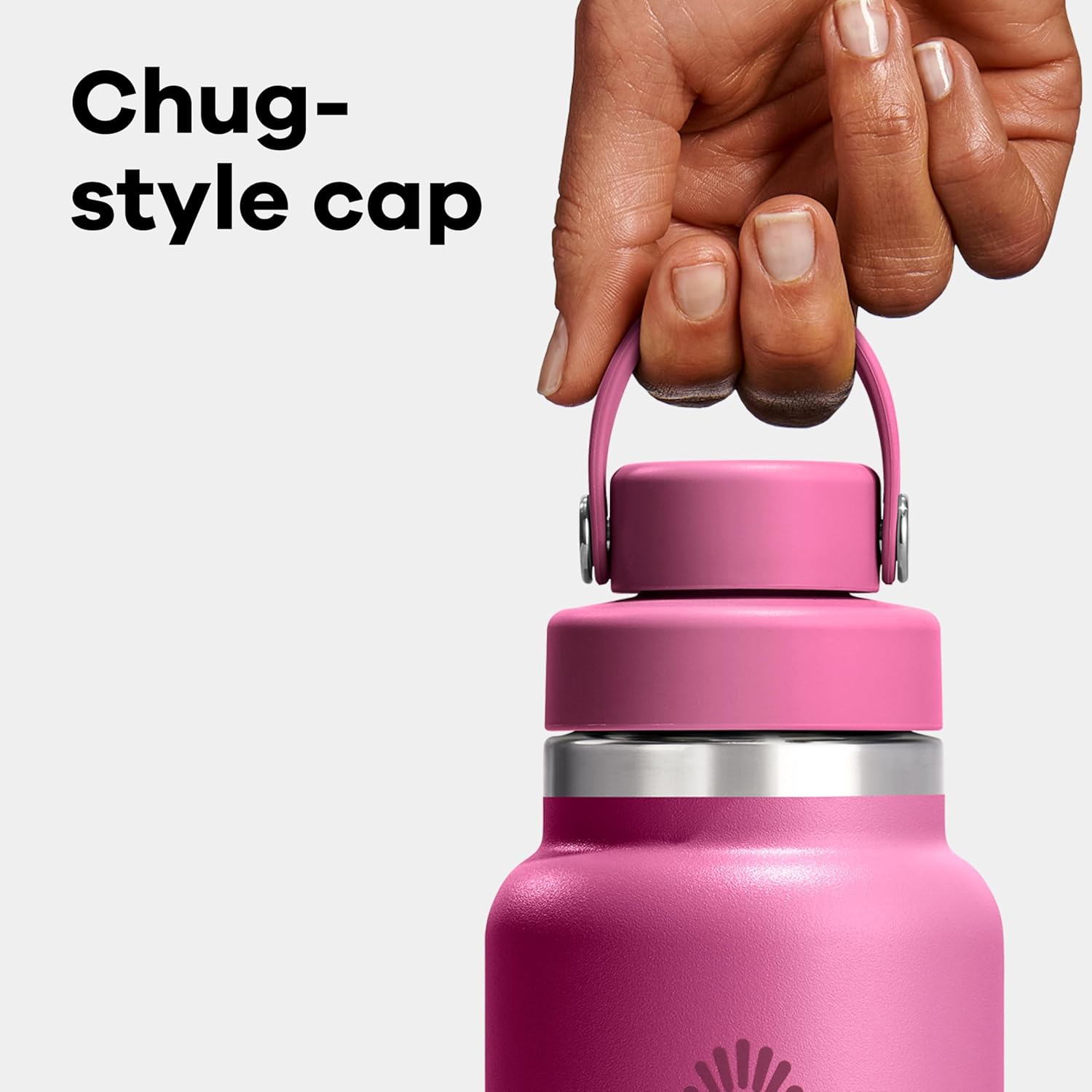 Hydro Flask Water Bottle - Insulated Stainless Steel - Wide Mouth Chug Lid, Non Spill, Leakproof in 32 Oz Trillium Pink