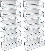 Azar Displays Magnetic Business Card Holders, 1-5/8in x 3-3/4in, Clear, Pack Of 10 Holders