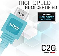 C2G Performance Series 6ft 4K HDMI Cable - High Speed HDMI - In-Wall CMG Rated - 4K 60Hz - HDMI cable with Ethernet - 50182