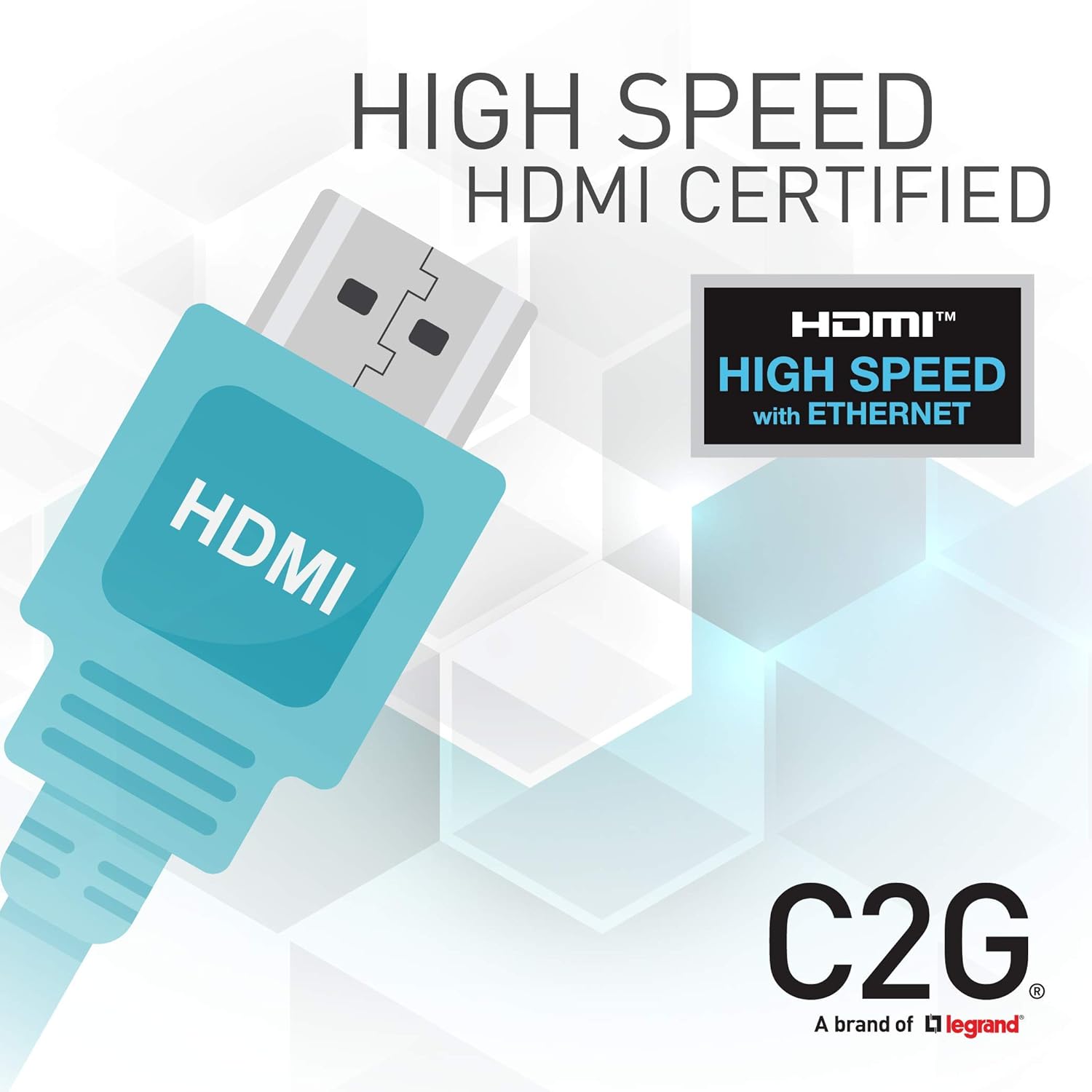 C2G High Speed HDMI Cable with Ethernet, 4K 60Hz