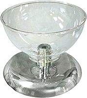 AZAR DISPLAYS Single Bowl Counter Display - Clear Polycarbonate with Chrome Base