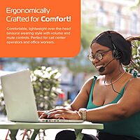 Spracht ZUM3500 Stereo 3.5mm and USB Dual Ear Universal Headset with Microphone | Office Headset for Computer, Smartphones & Tablets | Plug-and-Play, no Drivers |The Ultimate USB Headset Experience