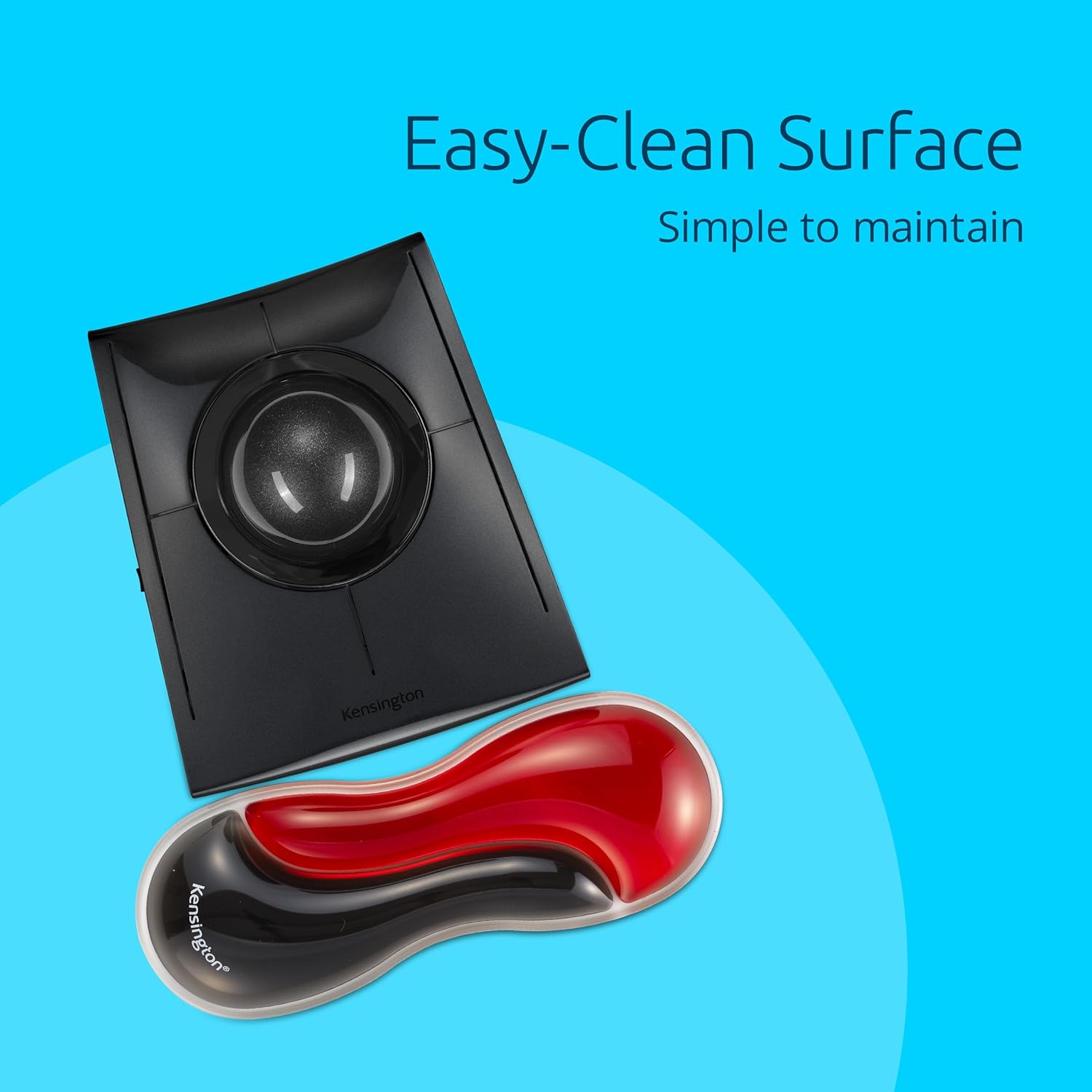 Kensington Slim Duo Gel Wrist Rest for Low-Profile Keyboards, Mice & Trackballs