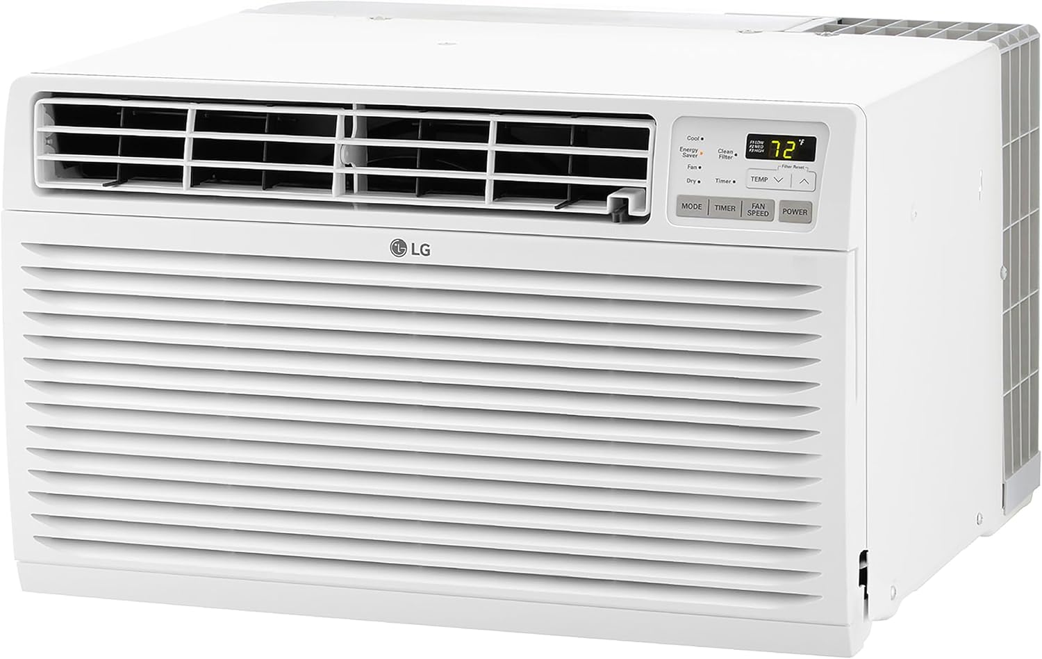LG 9,800 BTU Through-the-Wall Air Conditioner, Cools 450 Sq.Ft., Electronic Control with Remote, Supplemental Heat, 230/208V