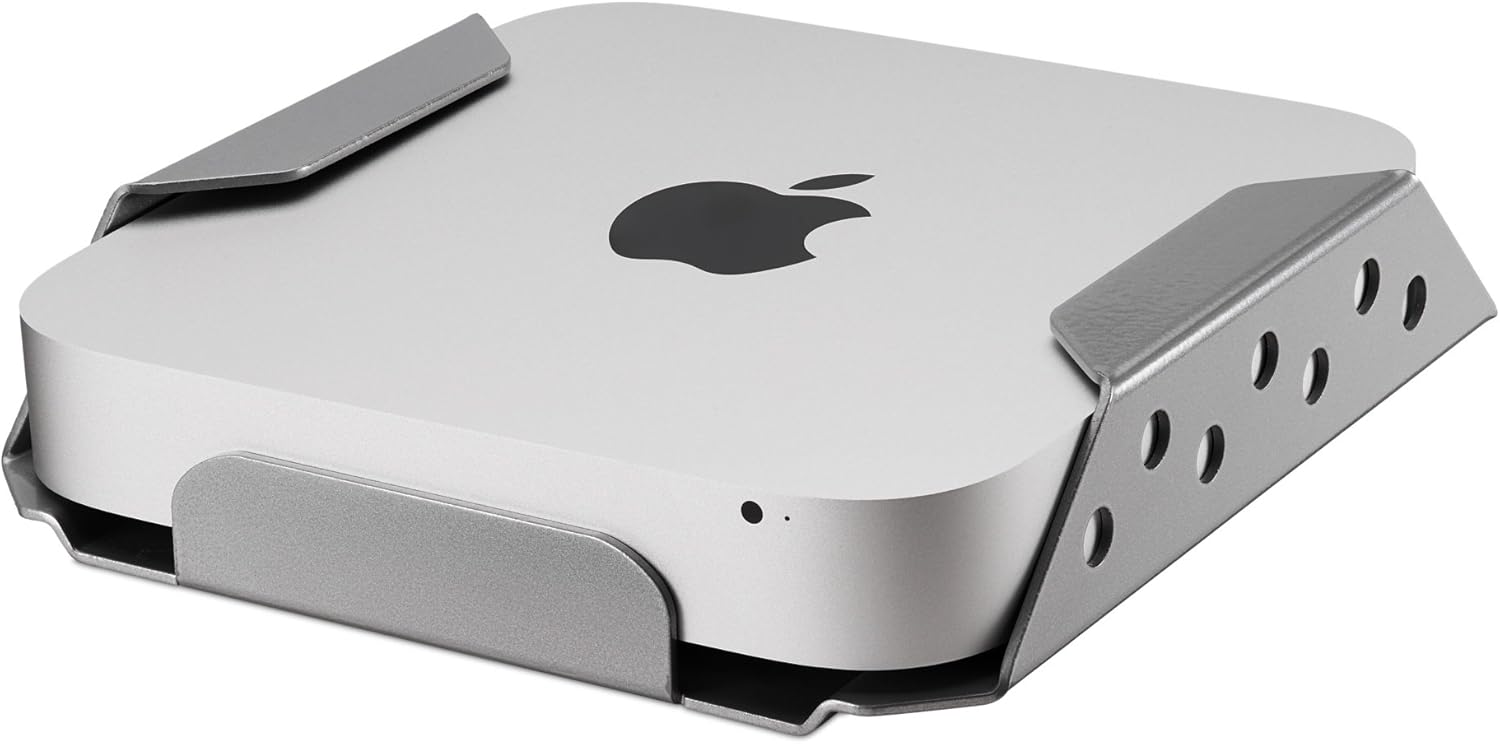 Compulocks MAC Mini Security Mount with Keyed Cable Lock - Silver