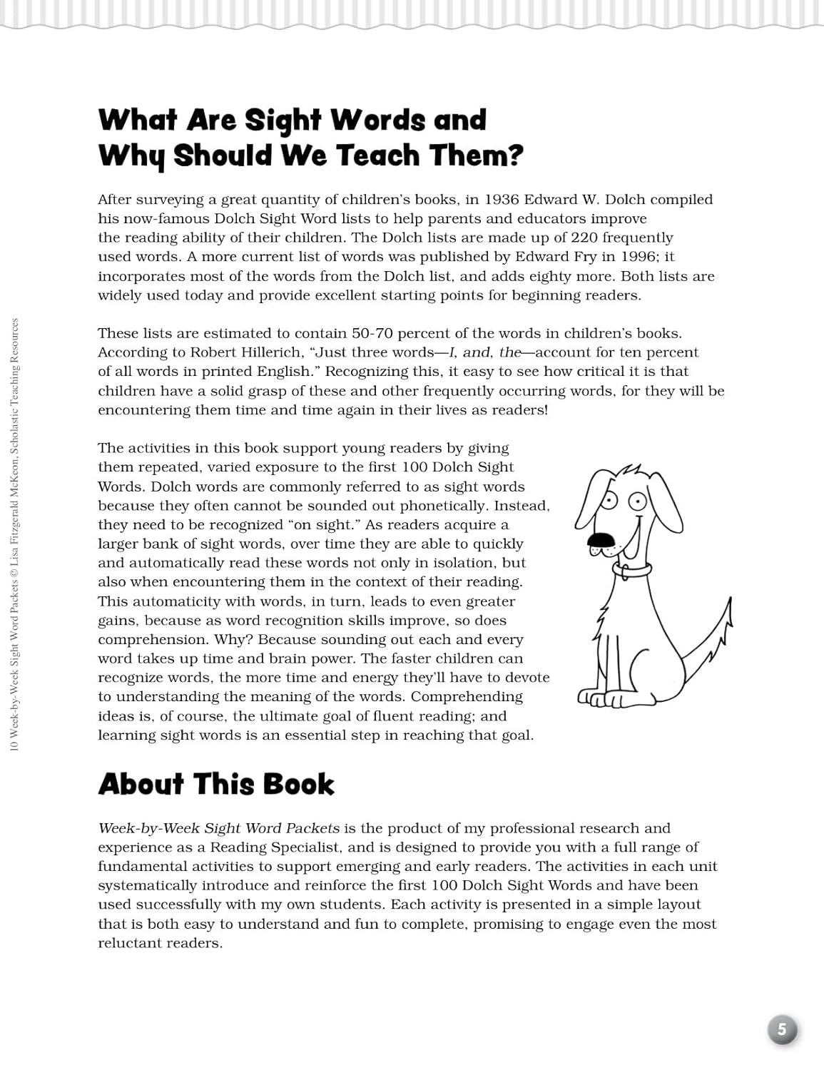 10 Week-by-Week Sight Word Packets: An Easy System for Teaching 100 Important Sight Words to Set the Stage for Reading