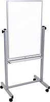 LUXOR Mobile Double-Sided Magnetic Dry Erase Whiteboard with Aluminum Frame and Stand