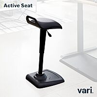 Vari Active Seat - Adjustable Ergonomic Standing Desk Chair for Adults - Portable Home Office Furniture, Comfortable Wobble Stool with Dynamic Range of Motion - Fully Assembled