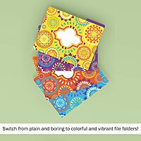 Barker Creek File Folders, Moroccan Design, Letter Size, Set of 12 12pt Cardstock