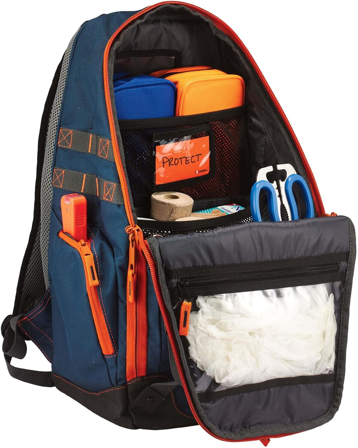 Ergodyne Arsenal 5244 Medic First Responder Trauma Backpack Jump Bag for EMS, Police, Firefighters, Blue Ems Bag