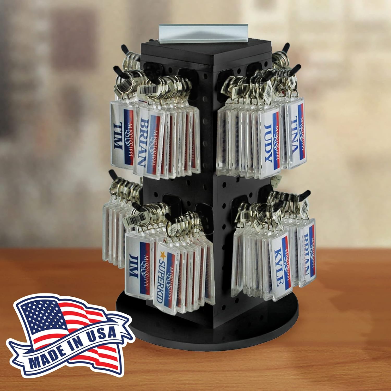 Azar Displays 4-Sided Revolving Pegboard Counter Display