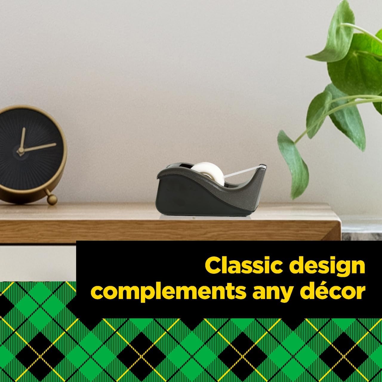 Scotch Desktop Tape Dispenser, Black Two-Tone, 1 Dispenser/Pack (C60-BK) Up To 3/4 In