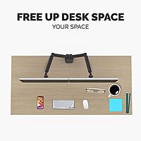 Fellowes Platinum Series Monitor Arm for 40-Inch Monitors, Full Motion, VESA Mount, USB Ports, Ergonomic