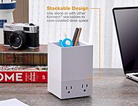 Bostitch Office Konnect Pencil Cup Desk Organizer, Pen Cup, White (Pack of 2) White 1 Count (Pack of 2) Pencil Cup