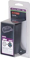 CURT 57261 7-Way RV Blade Vehicle-Side to 6-Way Round Trailer Wiring Adapter, Center Pin Auxiliary Power