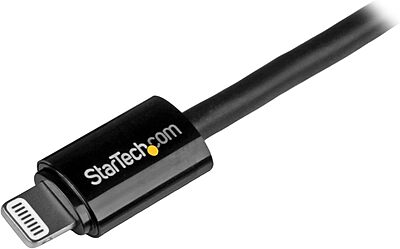 StarTech.com 3m (10ft) Long Black Apple® 8-pin Lightning Connector to USB Cable for iPhone / iPod / iPad - Charge and Sync Cable (USBLT3MB)