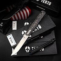 TEKTO F2 Bravo Folding Knife - D2 Steel, Ceramic Ball Bearings