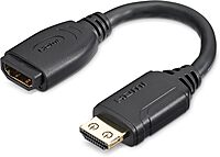 StarTech.com 6in High Speed HDMI Port Saver Cable with 4K 60Hz - Short HDMI 2.0 Male to Female Adapter Cable - Port Extender (HD2MF6INL)