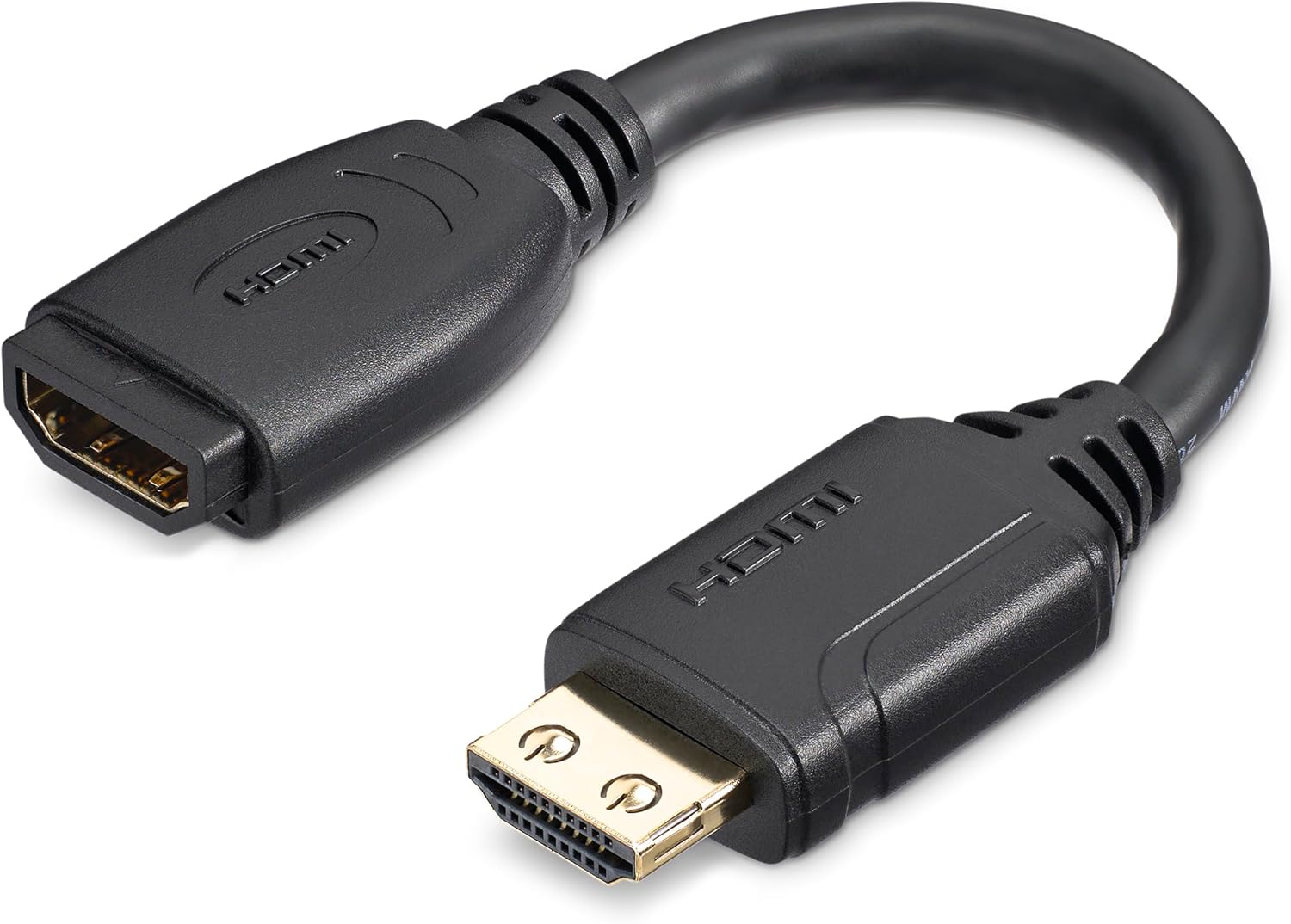 StarTech.com 6in High Speed HDMI Port Saver Cable with 4K 60Hz - Short HDMI 2.0 Male to Female Adapter Cable