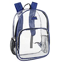 Summit Ridge Waterproof Clear Backpack with Water Bottle Holder - Stadium Approved Heavy-Duty Clear Backpack