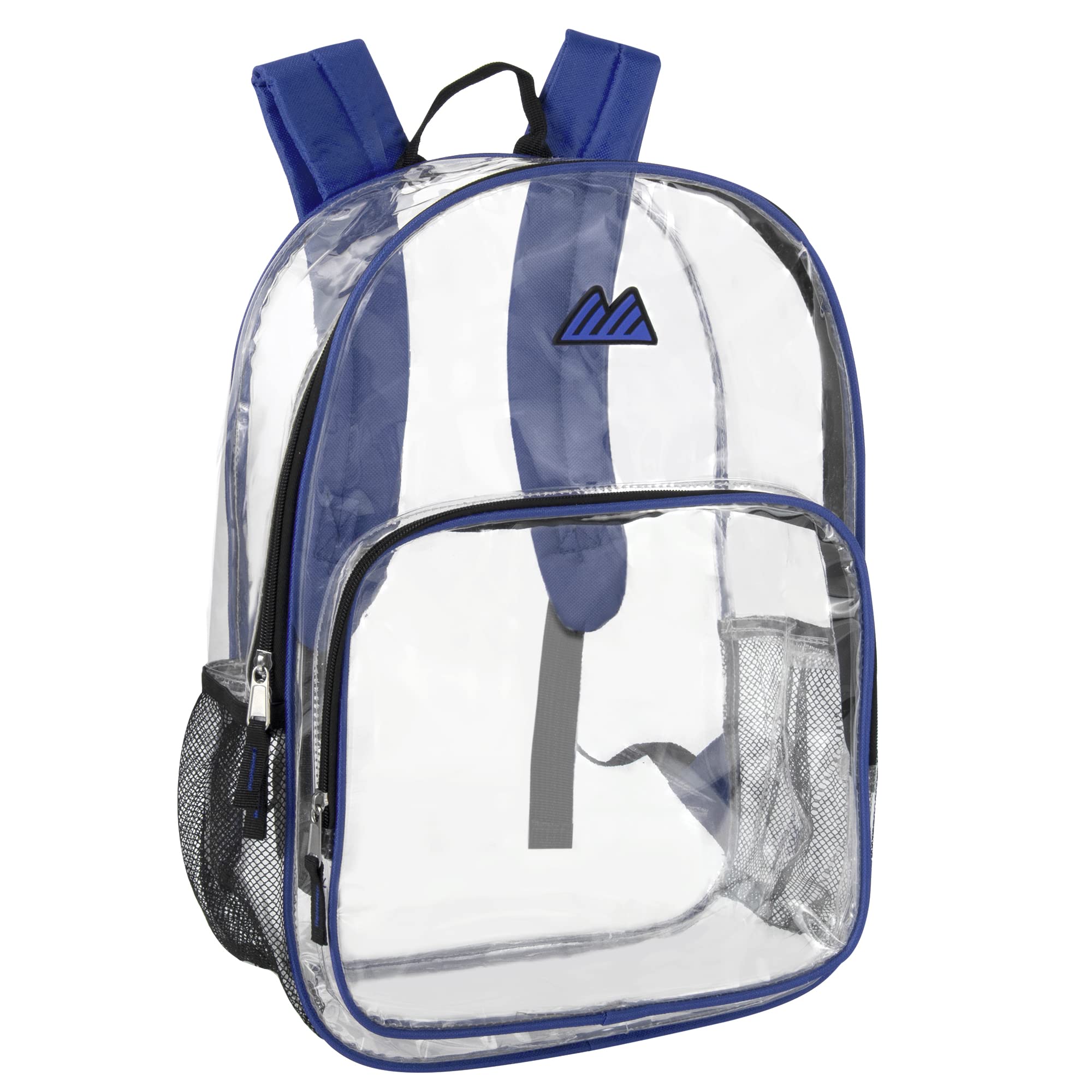 Summit Ridge Waterproof Clear Backpack with Water Bottle Holder - Stadium Approved Heavy-Duty Clear Backpack