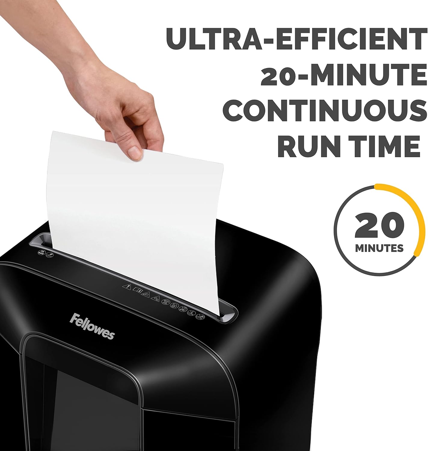 Fellowes LX85 Cross Cut 12-Sheet Home Office Paper Shredder with SafeSense, Black