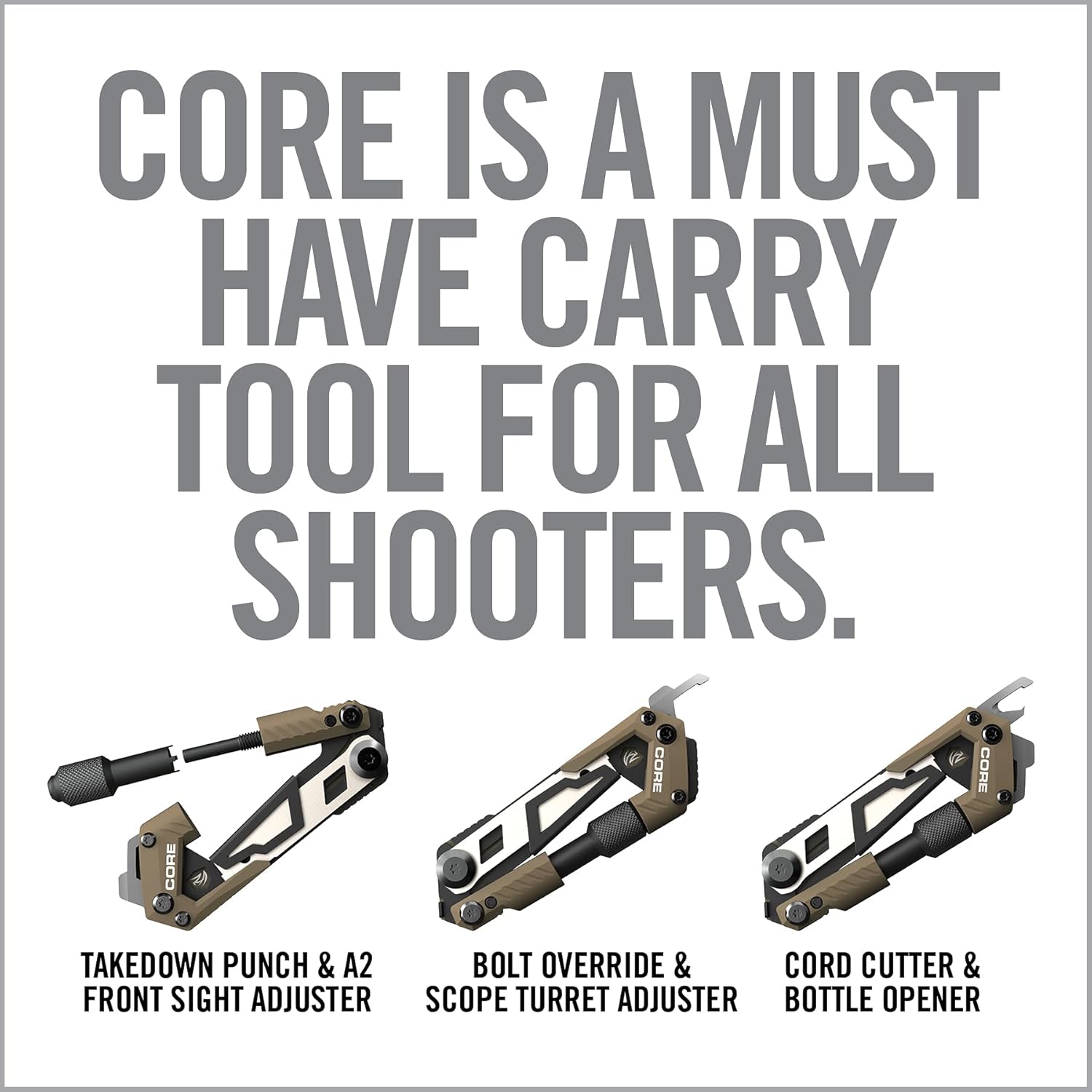 Real Avid Gun Multi Tool CORE: Tactical Rifle Tool & EDC Tools, Gun Accessories & Utility Tool Kit for Gun Maintenance
