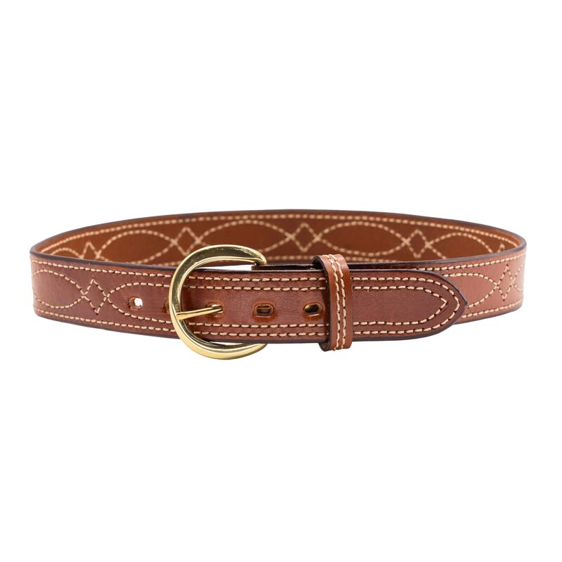 BIANCHI B12 Reversible Fancy Stitched Full-Grain Leather Belt
