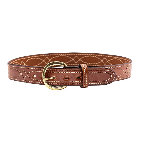 BIANCHI B12 Reversible Fancy Stitched Full-Grain Leather Belt