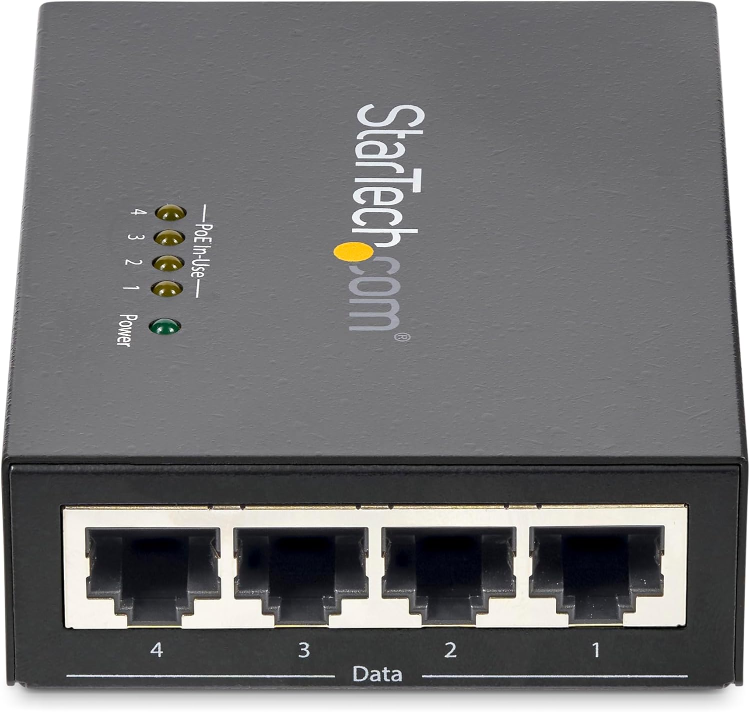 StarTech.com 4 Port Gigabit Midspan - PoE+ Injector - 802.3at and 802.3af - Wall-mountable Power over Ethernet Midspan