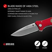 Boker Magnum 01MB366 Fire Department Knife with 3 3/8 in. Blade, Red