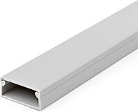 StarTech.com Solid Cable Management Raceway with Cover, 1-1/2"(38mm)W x 5/8"(16mm)H - 6.5ft(2m) length, Single Channel PVC Network/Power Cord Hider/Wall Wire Duct, Max 30 Cables, UL Listed, TAA