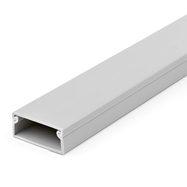 StarTech.com Solid Cable Management Raceway with Cover, 1-1/2"(38mm)W x 5/8"(16mm)H - 6.5ft(2m) length, Single Channel PVC Network/Power Cord Hider/Wall Wire Duct, Max 30 Cables, UL Listed, TAA