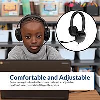Cyber Acoustics Stereo PC Headset (AC-6008), 3.5mm Connection, Unidirectional Microphone with Flexible Boom for PC & Mac