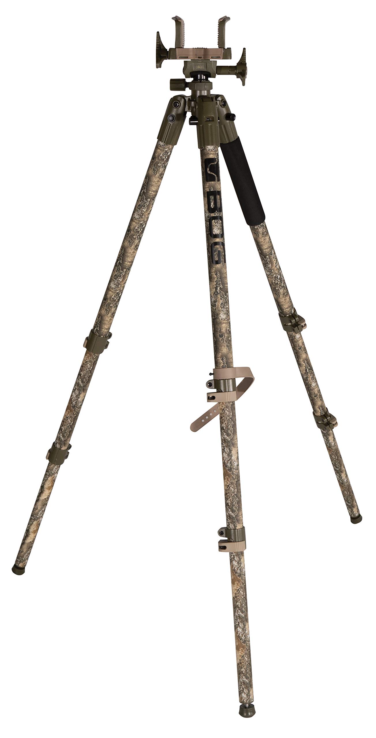 BOG DeathGrip Realtree Excape Camo Tripod with Durable Aluminum Frame, Lightweight, Stable Design, Bubble Level