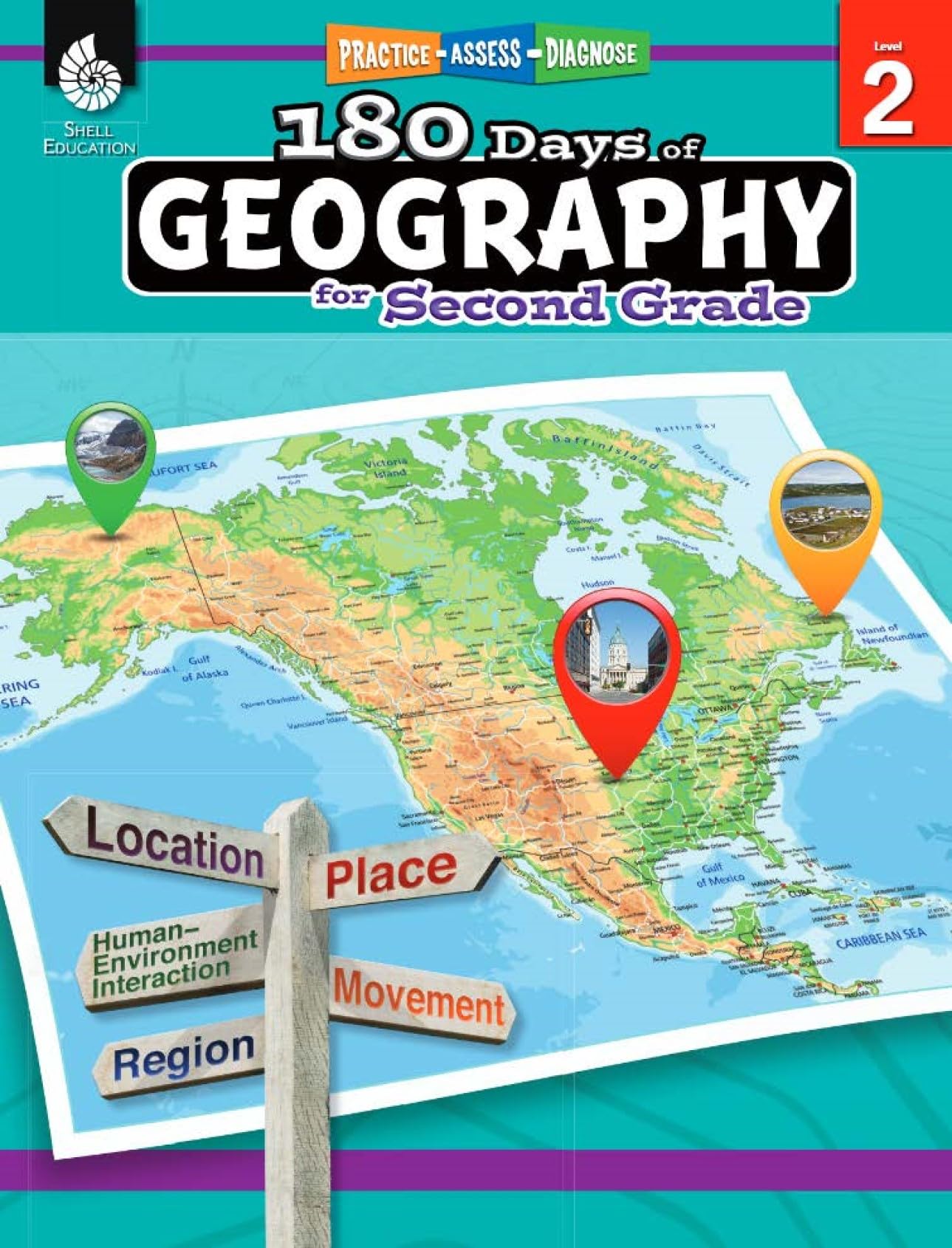 180 Days™: Social Studies, Geography for 2nd Grade Practice Workbook for Classroom and Home
