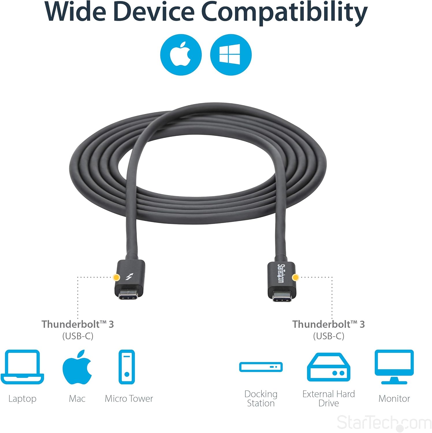 StarTech.com Passive Thunderbolt 3 USB-C Cable