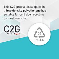 C2G 6in USB-C® Male to USB-A Male Cable - USB 3.2 Gen 1 (5Gbps)