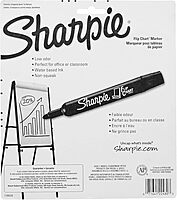Sharpie Flip Chart Markers, Bullet Tip, Assorted Colors, 8 Count - Low-Odor, Squeak-Free