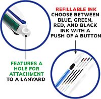 BIC 4-Color Retractable Ballpoint Pen, 1.0 mm Medium Point