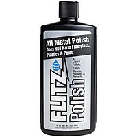 Flitz Multi Purpose Metal Polish Liquid - 16oz Bottle of USA-Made Tarnish Remover - For Aluminum, Chrome, Brass, Nickel