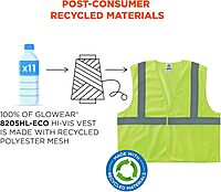 ERGODYNE GloWear 8205HL-ECO Recycled Hi-Vis Vest - Type R Class 2