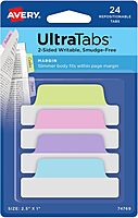 Avery Margin Ultra Tabs — Repositionable 2-Sided Writable Page Tabs