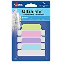 Avery Margin Ultra Tabs — Repositionable 2-Sided Writable Page Tabs